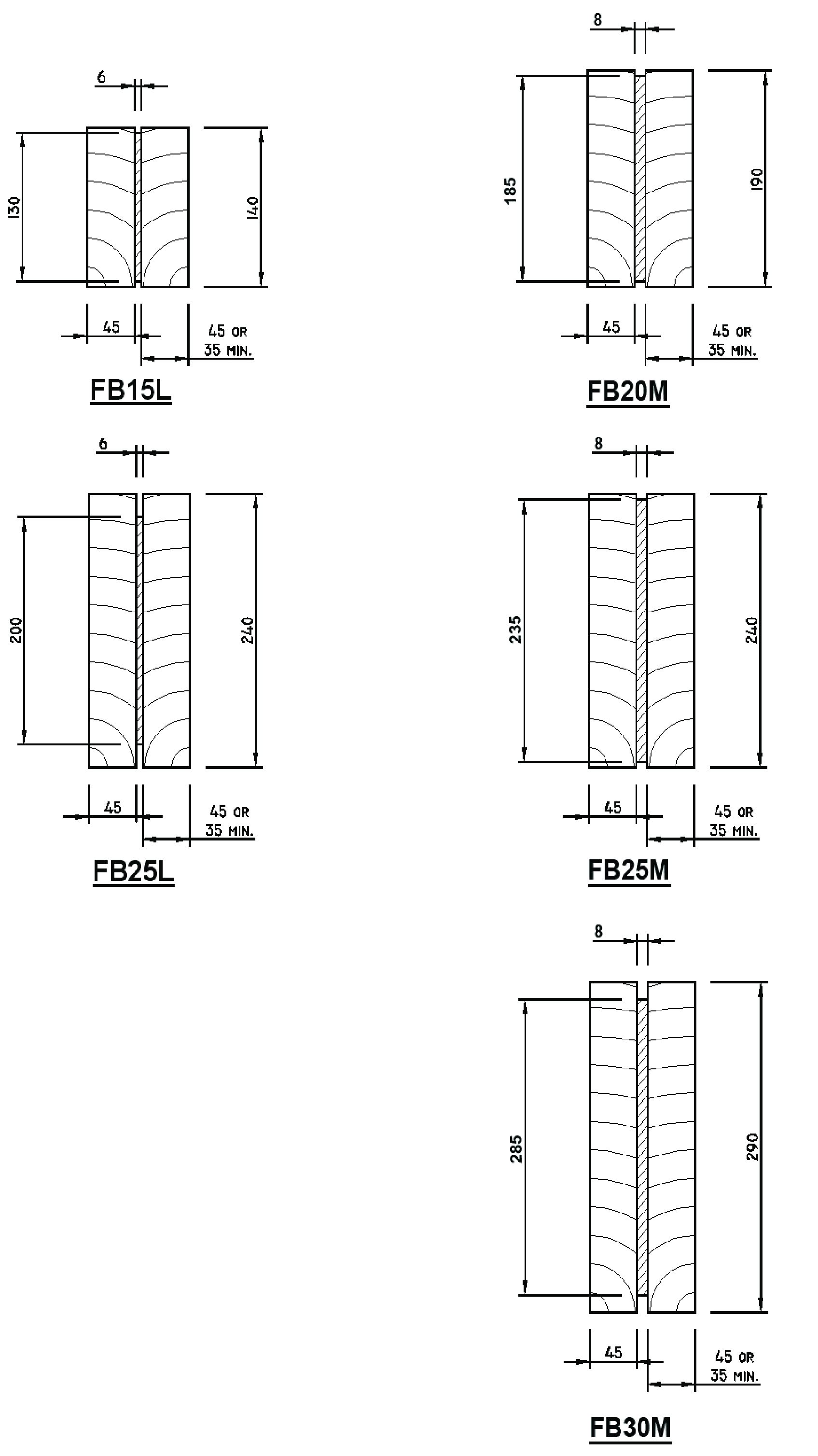 FLITCH BEAM Cross Sections