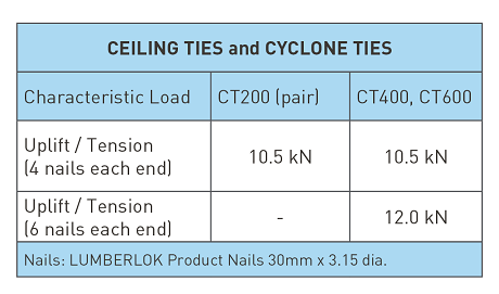 Stainless Steel Ceiling Ties Characteristic Loading